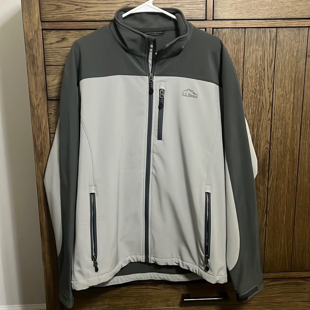 L.L. Bean Large Gray Soft-Shell Jacket - image 1